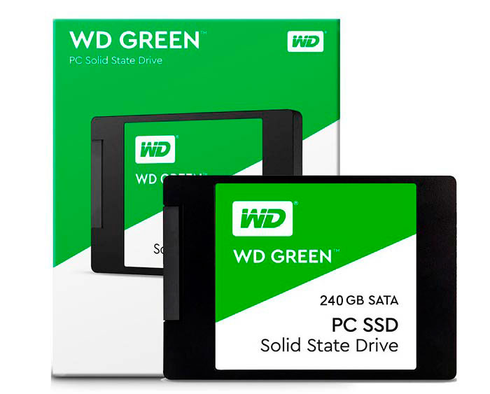 SSD 240GB 2.5” WD GREEN 3D NAND LECTURA 545MB/s WDS100T3G0A 