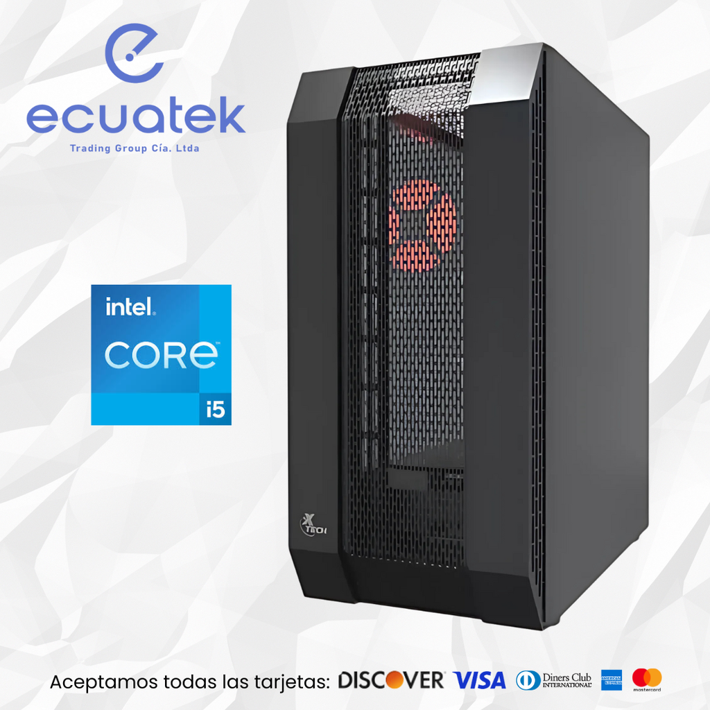 CPU i5-14400 caché de 20 M, hasta 4,70 GHz, 14th Gen, Almacenamiento 1TB SSD NVMe M.2, RAM 16Gb. Mainboard ASUS, Case Gamer. Gratis Teclado y Mouse Inalámbrico