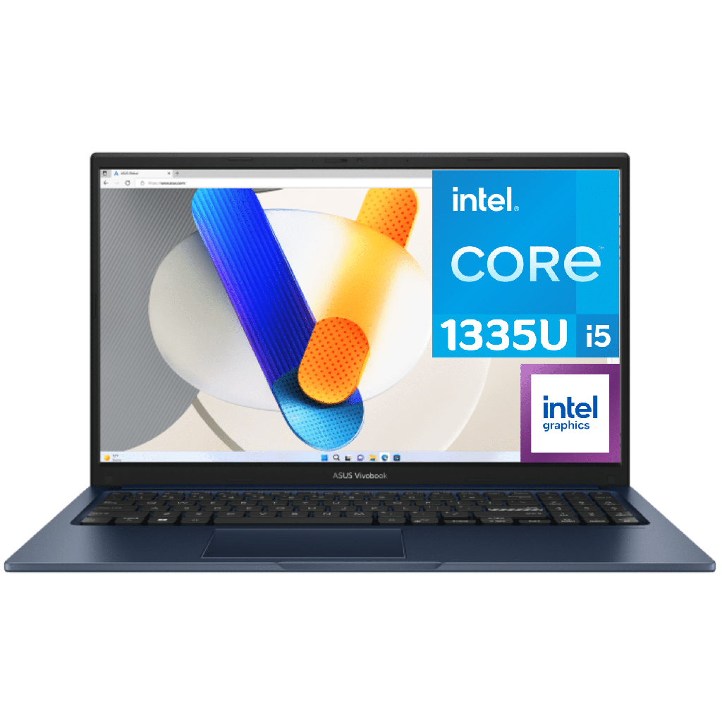 Laptop ASUS i5-1334U, VB X1504VA-NJ1939, 16GB RAM, Almacenamiento 512GB Ssd, 15.6FHD, Windows 11, Azul, Gratis Mouse Original ASUS + Estuche