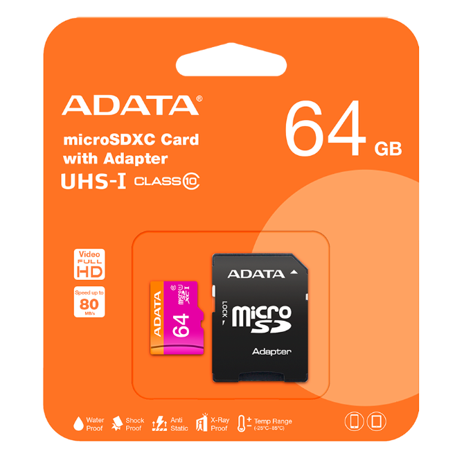 MEMORIA MICRO SD ADATA 64 GB CLASE 10