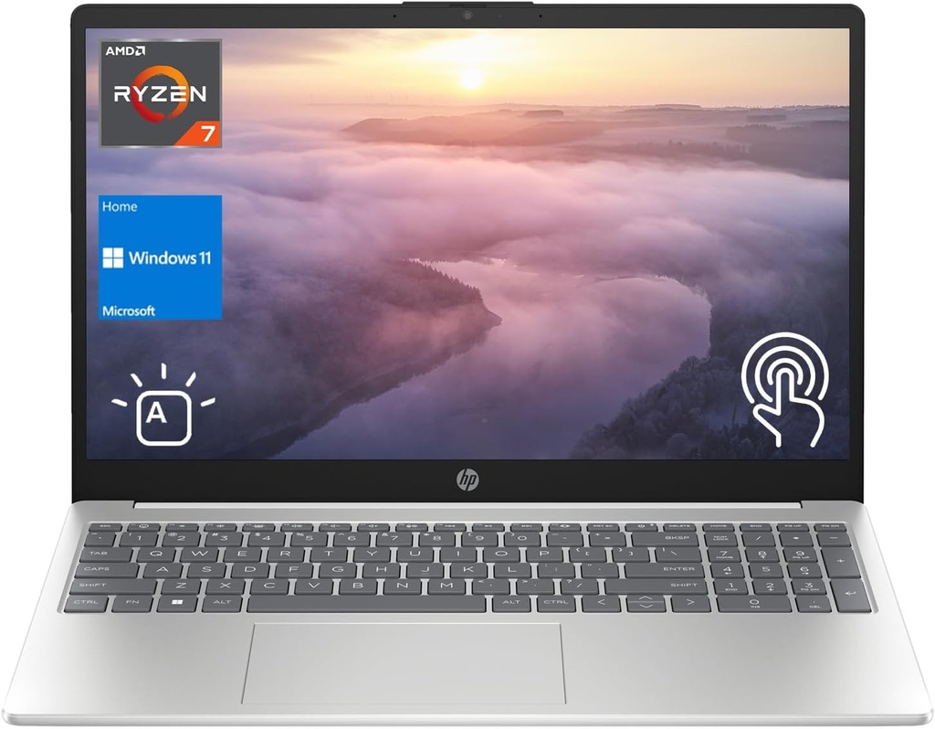 LAPTOP HP 15-FC0275LA RYZEN 7-7730U 16GB RAM 512GB SSD PAN 15.6 FHD GOLD WINDOWS 11+ OFFICE,  AUDIFONO+ESTUCHE PROTECTOR
