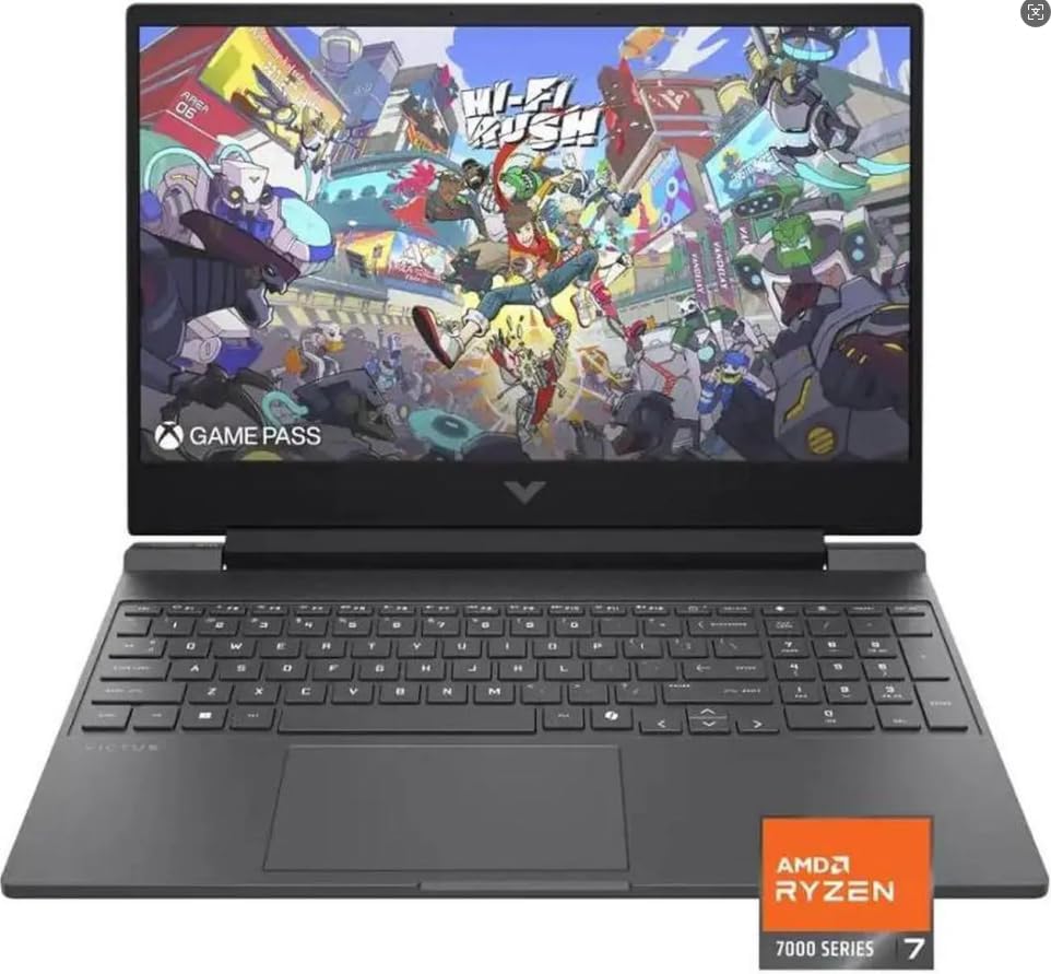 LAPTOP GAMER HP VICTUS 15-FB3019LA RYZEN 7 7445H 8GB RAM 512SSD RTX3050 6GB WINDOWS 11 SILVER