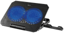 Enfriamiento XTRIKE ME FN-818,  hasta 17", 2 Ventiladores (60mm), Led azul, 2 Puertos USB, 5 niveles ajustables