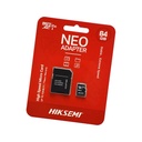 MEMORIA MICRO SD HIKSEMI 64 GB CLASE 10 