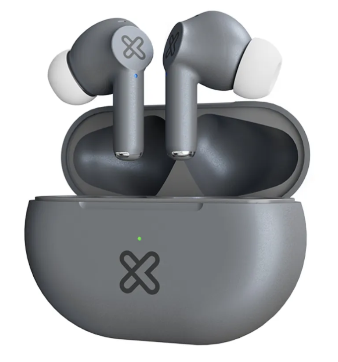AUDIFONO + MICROFONO KLIP XTREME IN EAR BLUETOOTH - TACTIL- GRIS