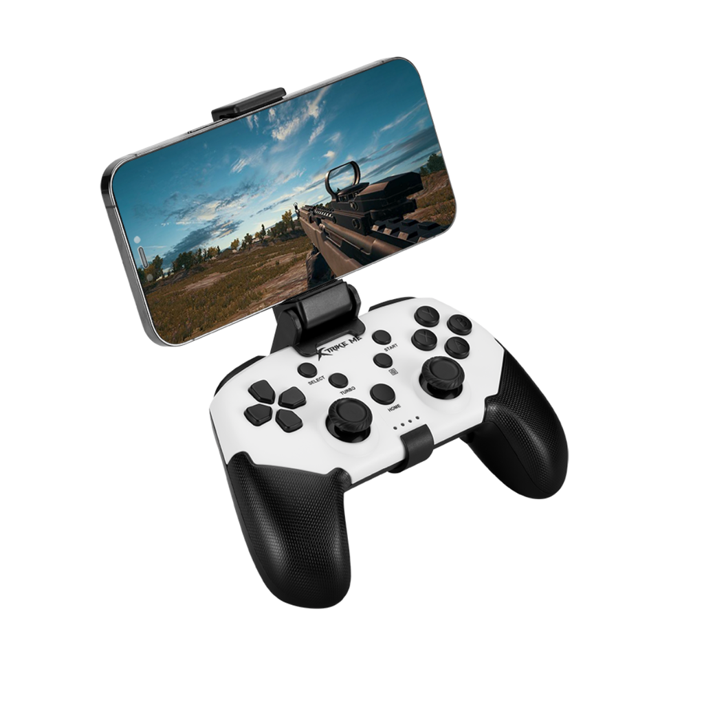 CONTROL DE JUEGOS XTRIKE ME GP-43 BT 4.0 BAT. 400MA TIPO-C 5H COMP. ANDROID IOS PC PS3 PS4 N-SWITH, CLIP TLFNO