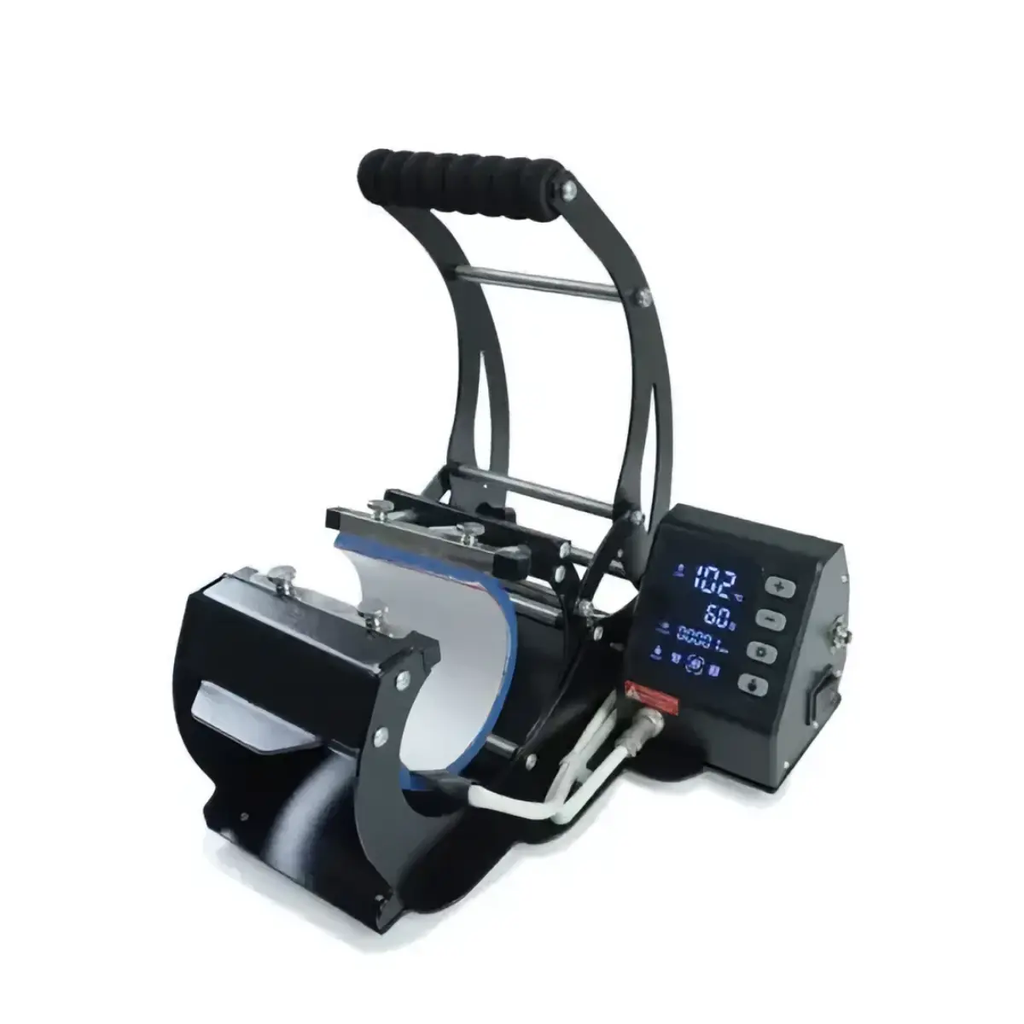 Termofijadora-Sublimadora para 1 jarro 11oz alta presión, panel táctil LCD 110v