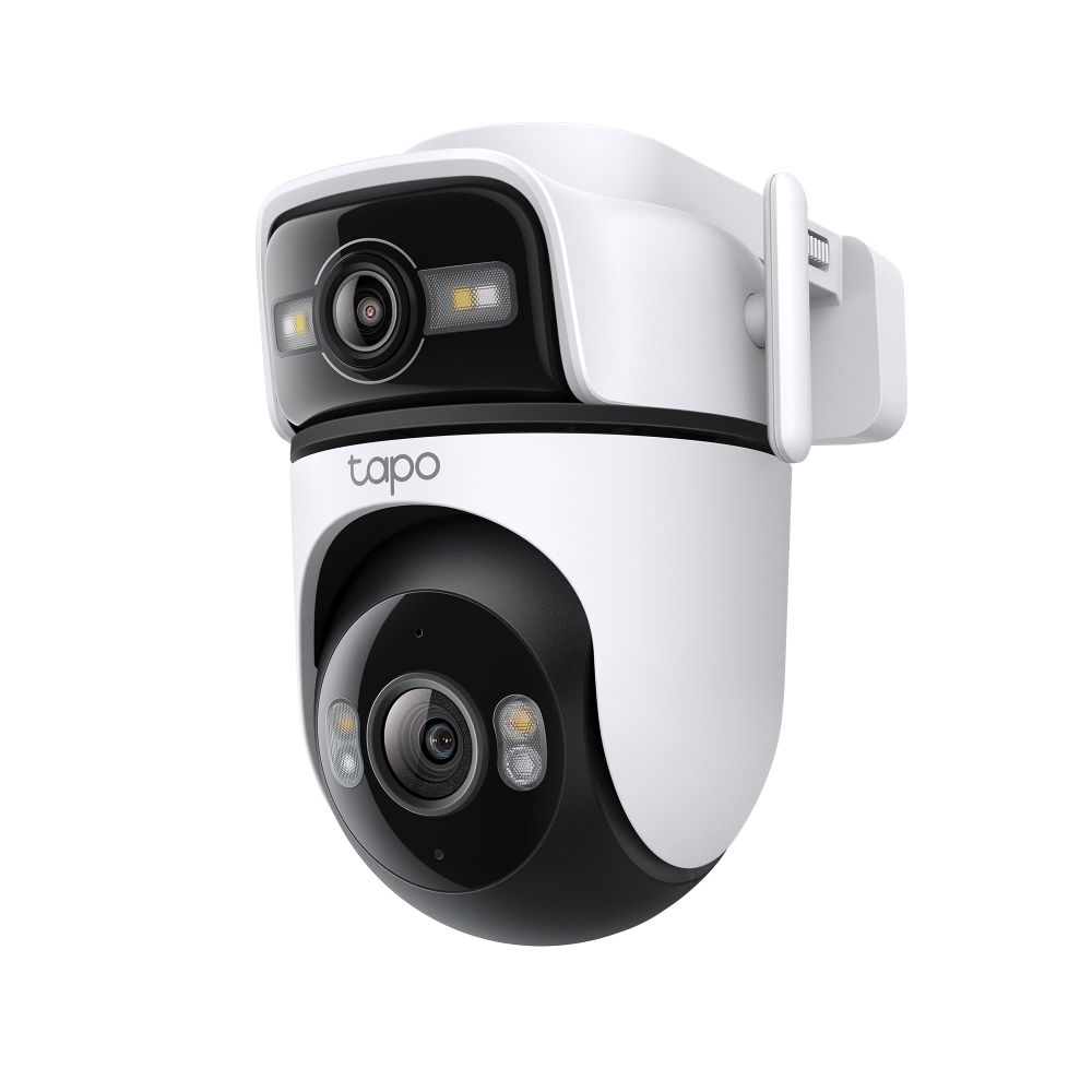 CAMARA TPLINK TAPO C545D OUTDOOR DOBLE LENTE 2K IP66 DETECCIÓN IA VISIÓN NOCTURNA COLOR, HASTA 512GB, RJ45