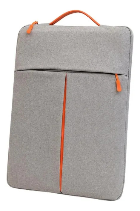 ESTUCHE-FORRO PARA LAPTOP 15.6", CON JALADERA, DISEÑO ACOLCHADO, GRIS