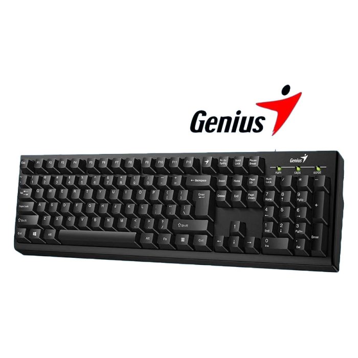 TECLADO GENIUS SMART KB-100 NEGRO USB CLASICO TECLAS DE FUNCION PERSONALIZABLES