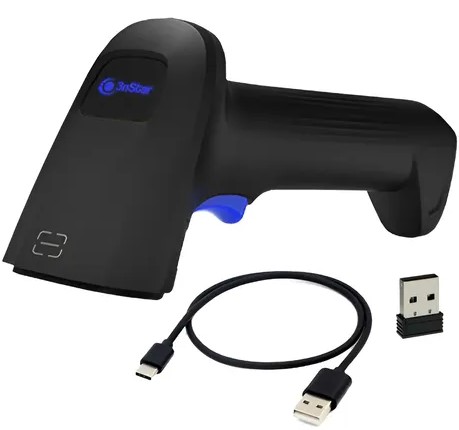 LECTOR CODIGO DE BARRAS 3NSTAR Y QR  SC415BT, INALAMBRICO, 1D2D, USB, NEGRO