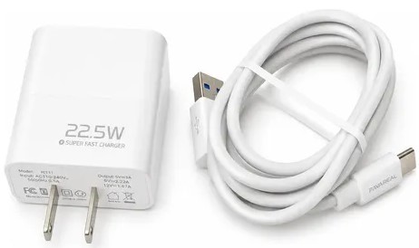 CUBO CARGADOR CON CABLE PAVAREAL K101M USB-A A USB-MICRO 22.5W CARGA RAPIDA BLANCO
