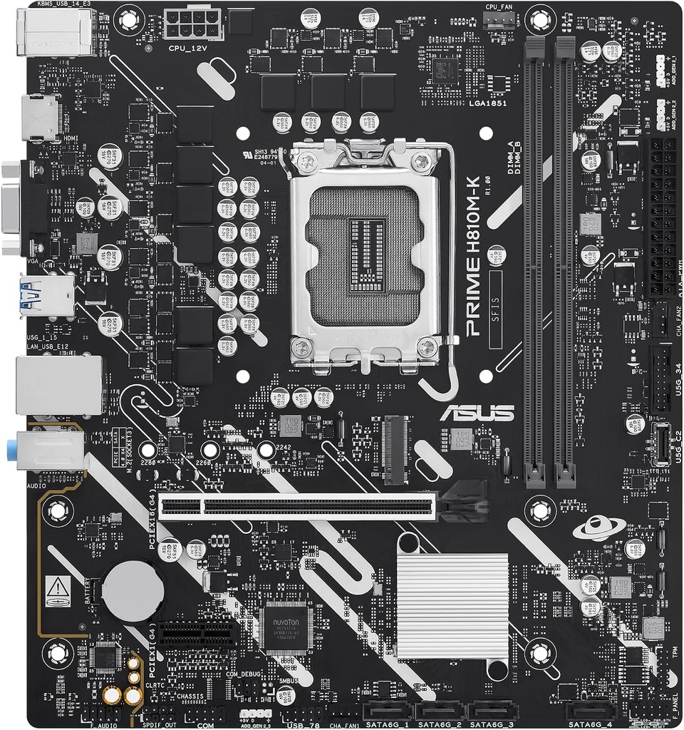 MOTHERBOARD ASUS PRIME  H810M-K LGA1851  DDR5 PCIE 4.0 M.2