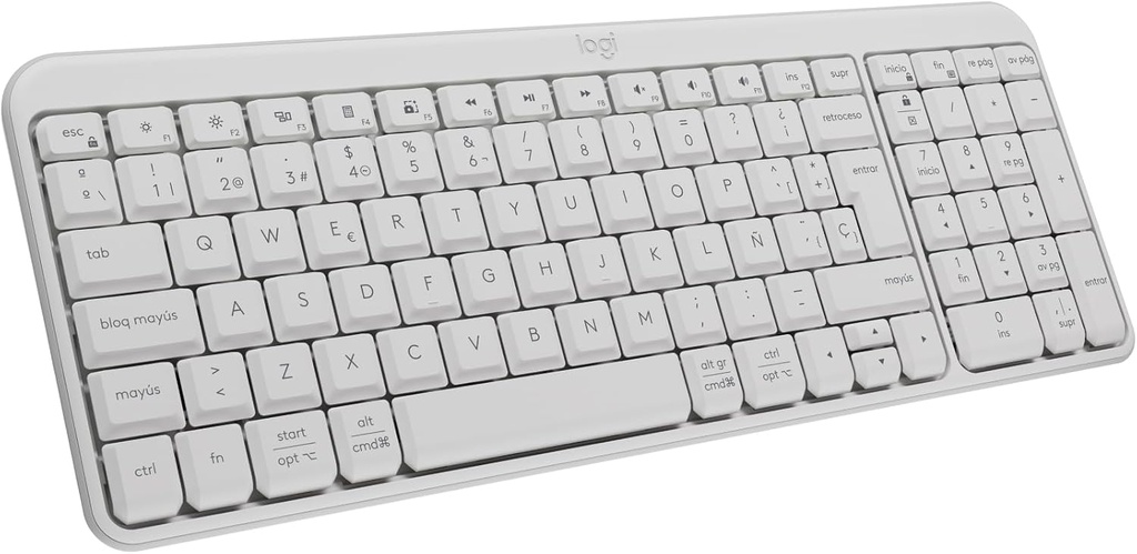 TECLADO LOGITECH K250 COMPACTO BLUETOOTH WIRELESS AJUSTABLE, WHITE, 7 GRADOS 