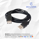 Cable de Extensión Usb macho A Usb hembra,  2.0, con filtro, 3mt