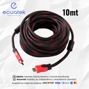 Cable HDMI a HDMI 10Metros, Audio, Video, Red, con Filtro