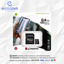 MicroSD 64GB Kingston Canvas Select Plus, A1, clase 10, 100MB/s