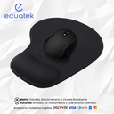 Mouse Pad Speedmind, con Almohadilla Gelicable, Ergonomico, Suave, Lavable, color negro