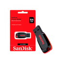 Flash Memory SanDisk Cruzer Blade Usb 64GB, 2.0, negro y rojo