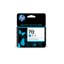 Cartucho HP 712, 29ml, Cyan  T210, T230, T250, T630 24 inch, T650 24 y 36 inch, Sellado, original