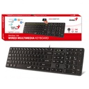 Combo Teclado + Mouse Genius Slimstart 126, Multimedia, Usb, Alambrico,  Black