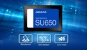 Disco Duro Solido SSD Adata 480Gb SU650, 2.5,  3D NAND SATA, Interno