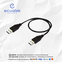 Cable Extension USB Macho a USB Macho, 0.50mts, 2.0