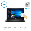 Laptop Dell Inspiron 3593  Touch Screen i7-1065G, 10ma Gen Ram12Gb Disco SSD 512  15.6" HD  WIN11  Tec Iluminado  Color Negro