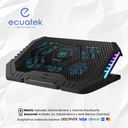 Ventilador Gamer con Luz RGB, 6 ventiladores en 1,  5 ajustes de altura