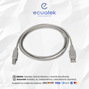 Cable Impresora Usb 2.0, 1.8mt