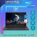 Laptop Hp 250 G9 Intel Core i5 1235U, 12va Gen, Ram 16Gb, Disco SSD 512Gb, 15.6" FHD, Hdmi, 2 Usb, 1 Usb Tipo C, color gris obscuro + Audifono + Estuche protector