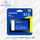 Disco Duro Solido SSD Adata 512Gb SU650, 2.5, 3D NAND SATA, Interno