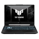 Laptop ASUS TUF Gaming A15 Ryzen 5-7535HS 3.3GHZ- RAM 16GB- Almacenamiento 512GB SSD-Tarjeta Gráfica RTX2050 4GB-BLACK-15.6"