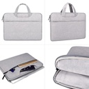 ESTUCHE-FORRO PARA LAPTOP 15.6", CON JALADERA, DISEÑO ACOLCHADO, GRIS